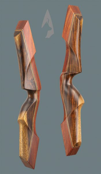 Riser dell' arco ricurvo tradizionale Testarossa in Rosa e Shedua